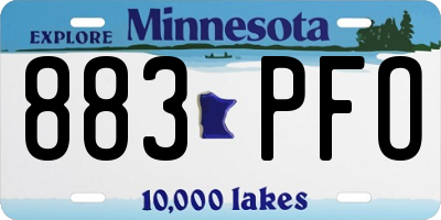 MN license plate 883PFO