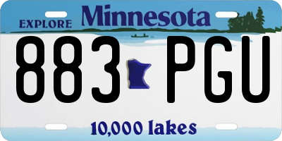 MN license plate 883PGU
