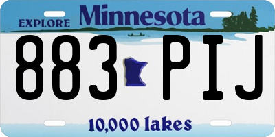 MN license plate 883PIJ