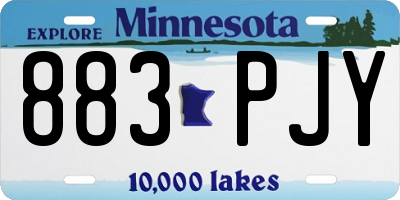 MN license plate 883PJY