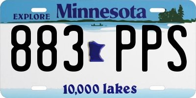 MN license plate 883PPS