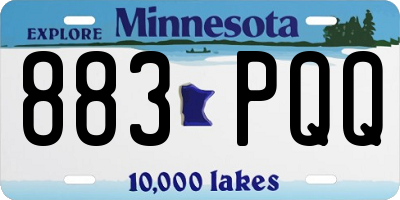 MN license plate 883PQQ