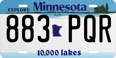MN license plate 883PQR