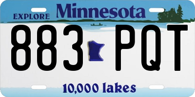 MN license plate 883PQT