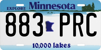 MN license plate 883PRC