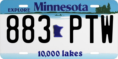 MN license plate 883PTW