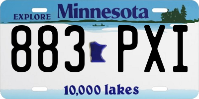 MN license plate 883PXI