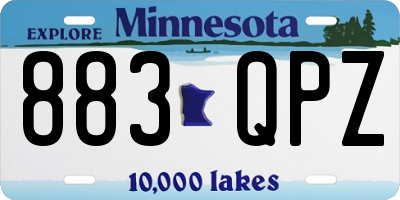 MN license plate 883QPZ