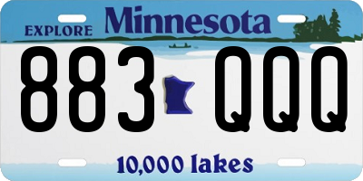 MN license plate 883QQQ