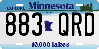 MN license plate 883QRD