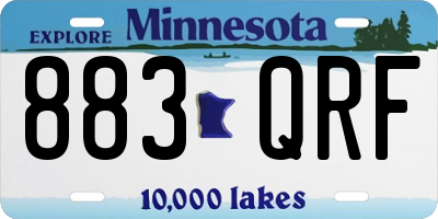 MN license plate 883QRF