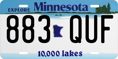 MN license plate 883QUF