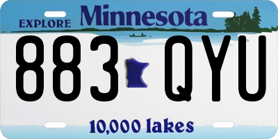 MN license plate 883QYU