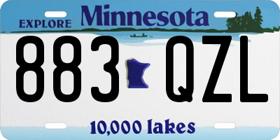 MN license plate 883QZL