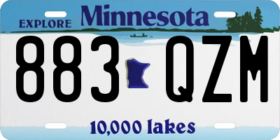 MN license plate 883QZM