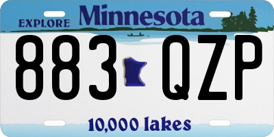 MN license plate 883QZP