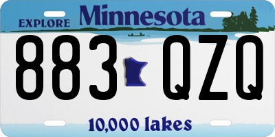 MN license plate 883QZQ