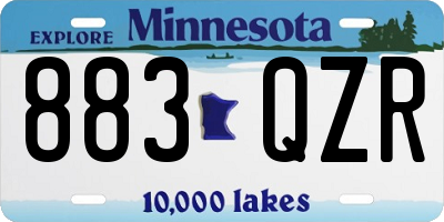 MN license plate 883QZR