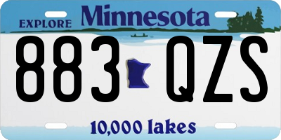 MN license plate 883QZS