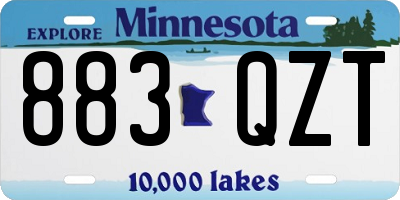 MN license plate 883QZT