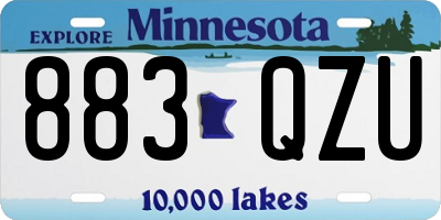 MN license plate 883QZU