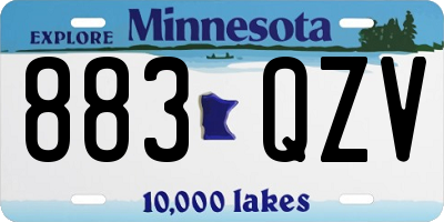 MN license plate 883QZV