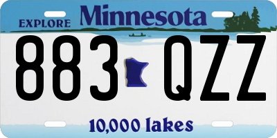 MN license plate 883QZZ