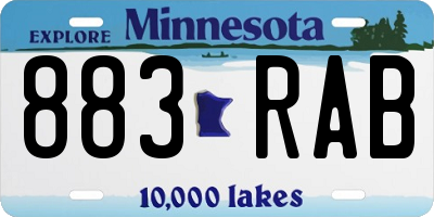 MN license plate 883RAB