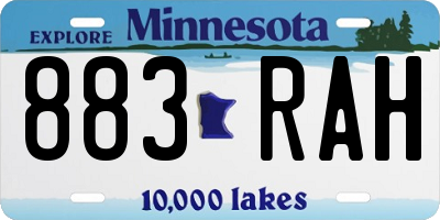 MN license plate 883RAH