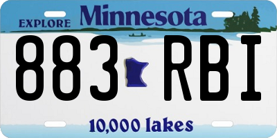 MN license plate 883RBI