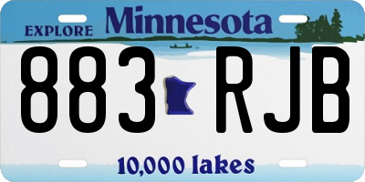 MN license plate 883RJB
