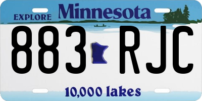 MN license plate 883RJC