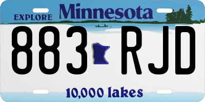MN license plate 883RJD