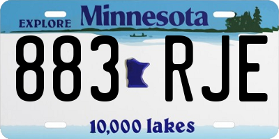 MN license plate 883RJE