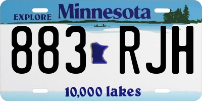 MN license plate 883RJH