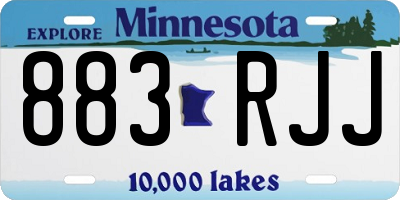 MN license plate 883RJJ