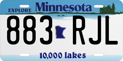 MN license plate 883RJL