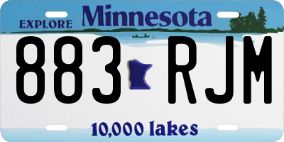 MN license plate 883RJM