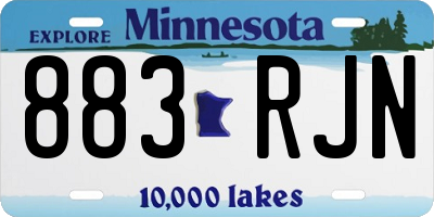 MN license plate 883RJN
