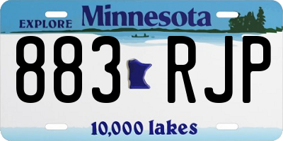 MN license plate 883RJP