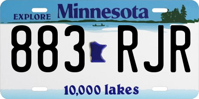 MN license plate 883RJR