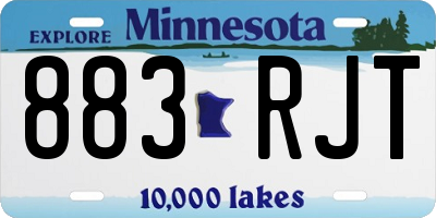 MN license plate 883RJT