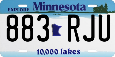 MN license plate 883RJU