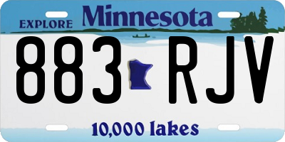 MN license plate 883RJV