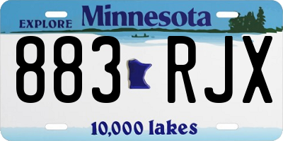 MN license plate 883RJX