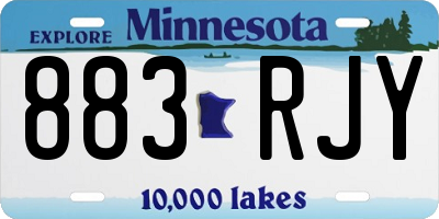MN license plate 883RJY