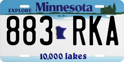MN license plate 883RKA