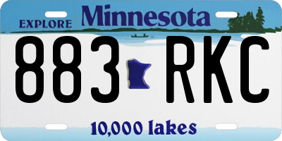 MN license plate 883RKC