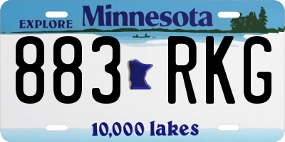 MN license plate 883RKG