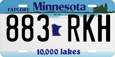MN license plate 883RKH